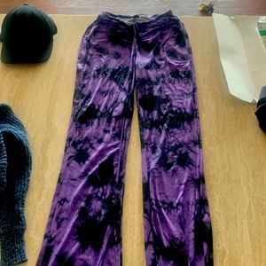 Purple Tye Dye 70s Pants